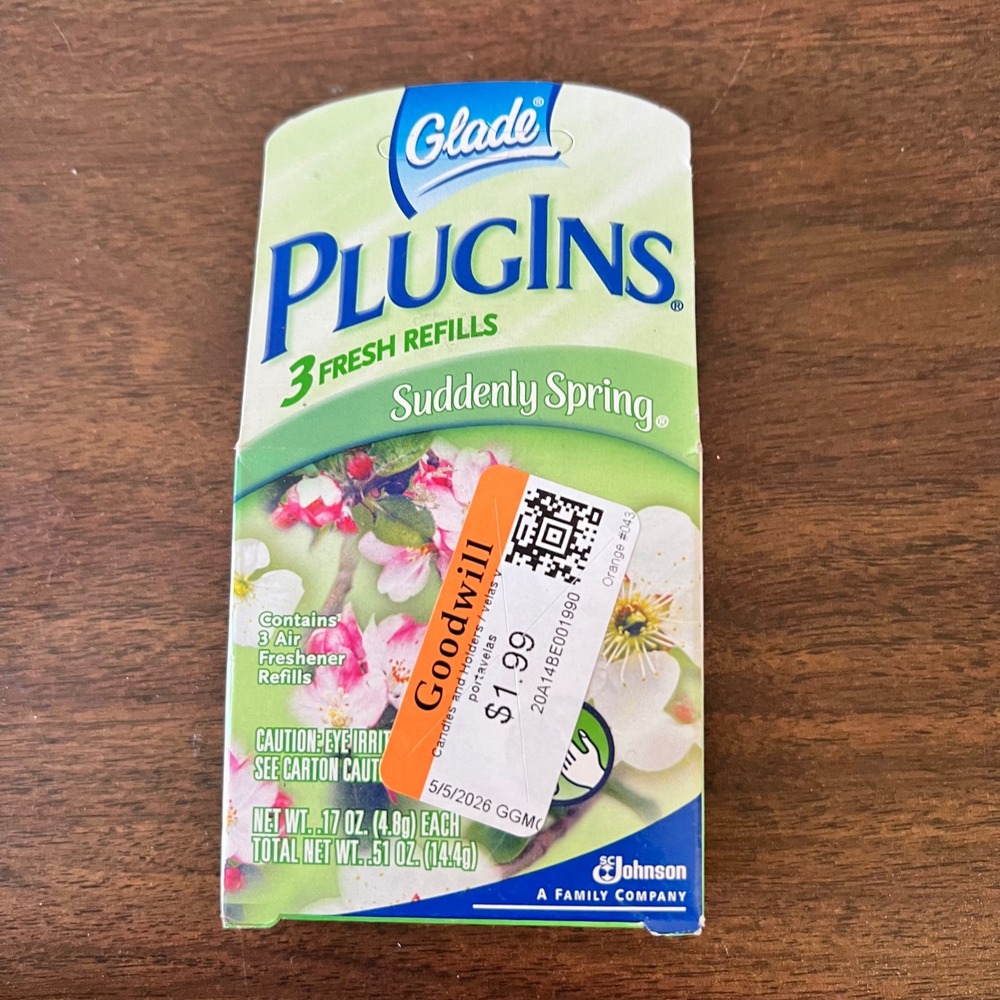 Glade Plugins Suddenly Spring Scented Oil Air Freshener Refills 3 Count .51 oz